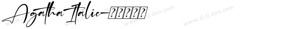 Agatha Italic字体转换